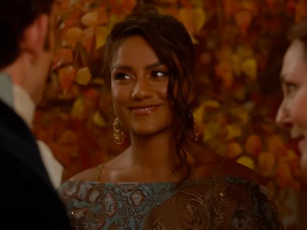 kate bridgerton orange dress The subtle nod to the Sharma's Indian heritage in Bridgerton season two