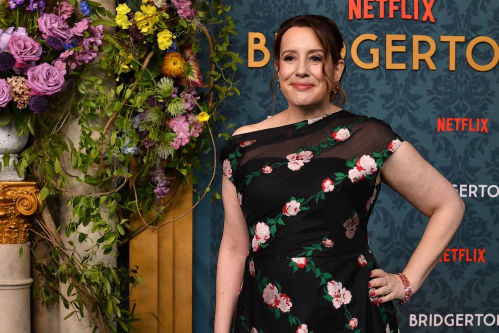 PHOTO: US author Julia Quinn arrives for Netflix's "Bridgerton Season 3" premiere at Alice Tully Hall on May 13, 2024, in New York City.