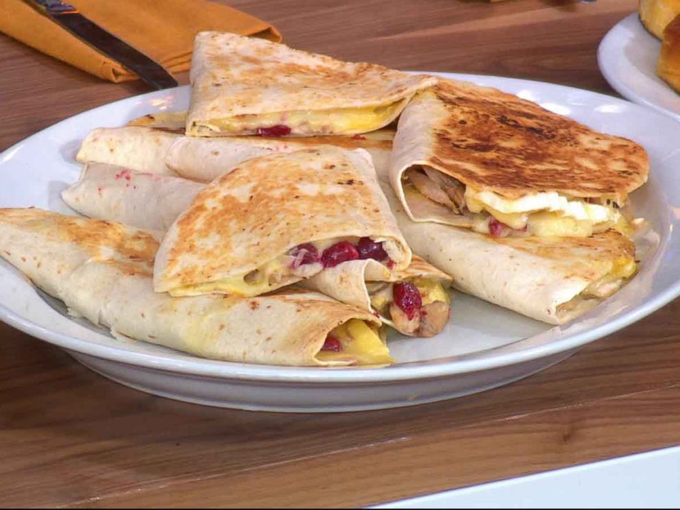 PHOTO: Brie and cranberry quesadillas are a perfect way to snack on your leftovers.