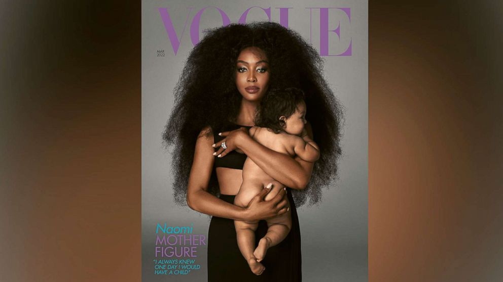 Naomi Campbell and her daughter appear on the cover of the March Issue of British Vogue available via digital download and newsstands on Feb. 22, 2022.