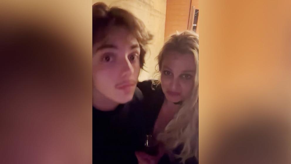 PHOTO: In a video posted to her Instagram, Britney Spears is seen celebrating Christmas with her son Jayden Federline.