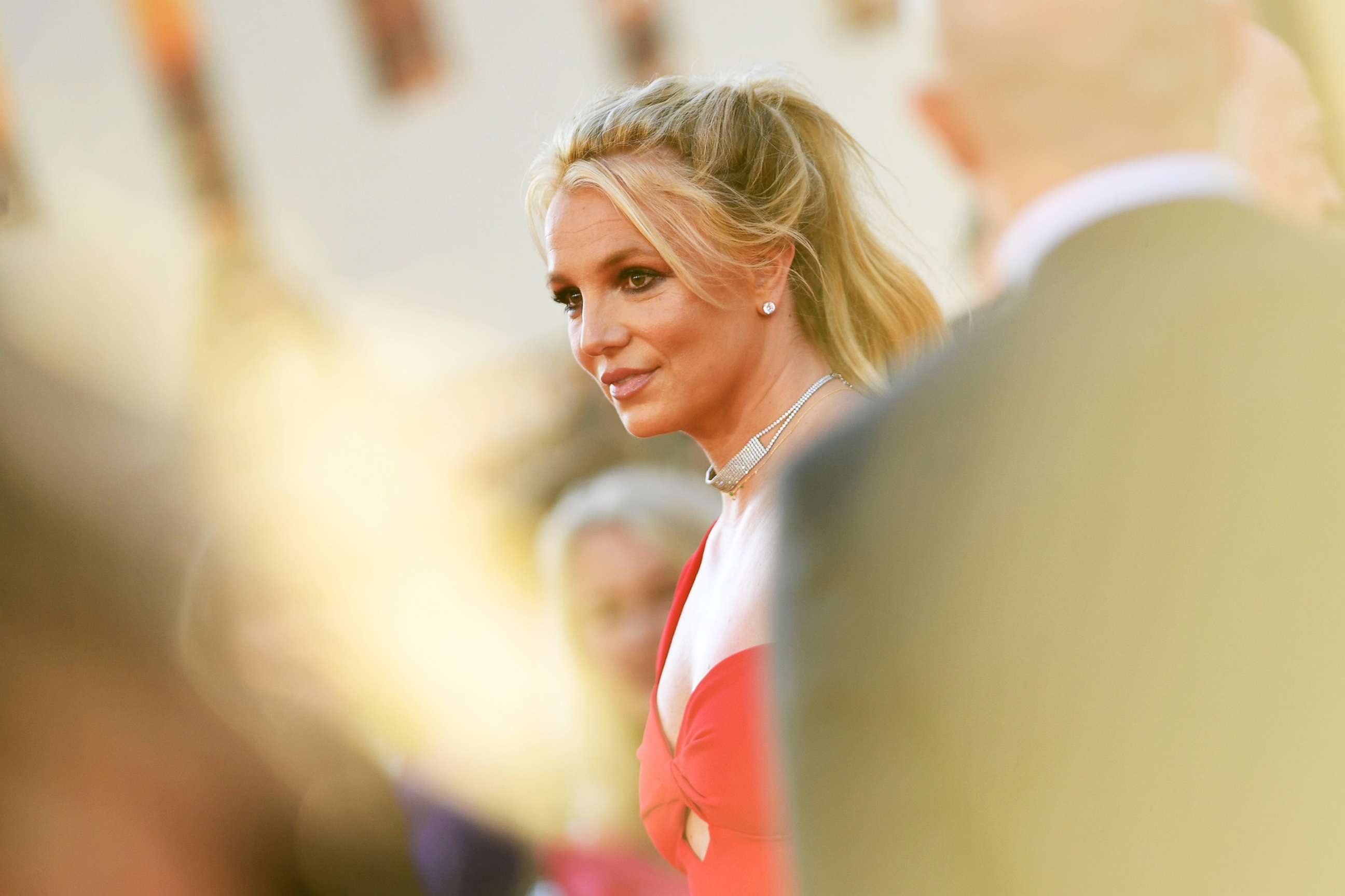 PHOTO: Britney Spears arrives for the premiere of "Once Upon a Time... in Hollywood" in Hollywood, Calif., July 22, 2019. 