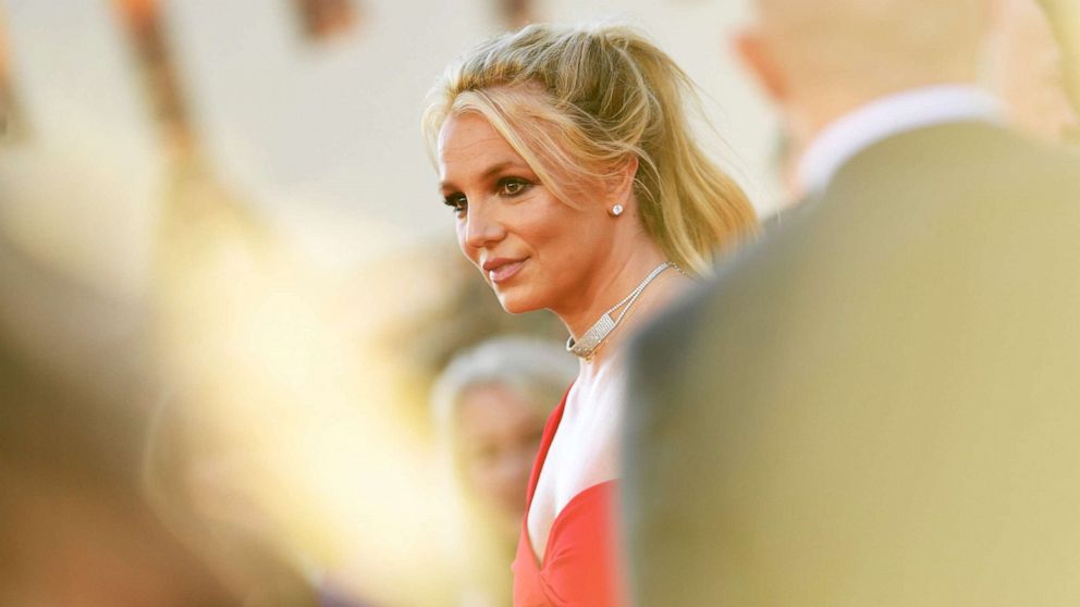 PHOTO: Britney Spears arrives for the premiere of "Once Upon a Time... in Hollywood" in Hollywood, Calif., July 22, 2019. 