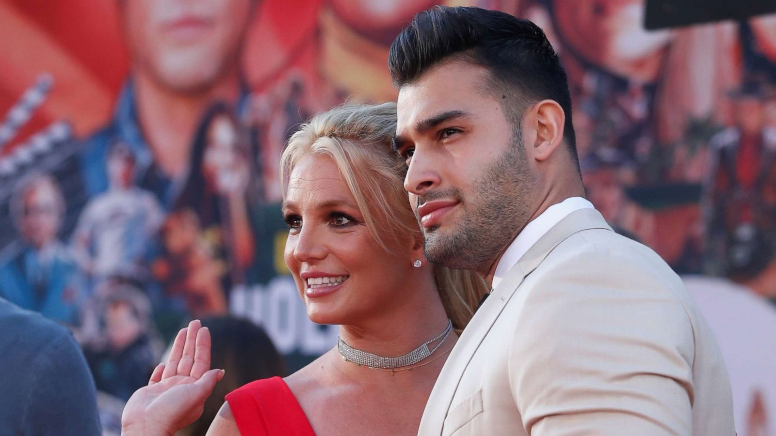 PHOTO: In this July 22, 2019, file photo, Britney Spears and Sam Asghari pose at a premiere in Los Angeles.