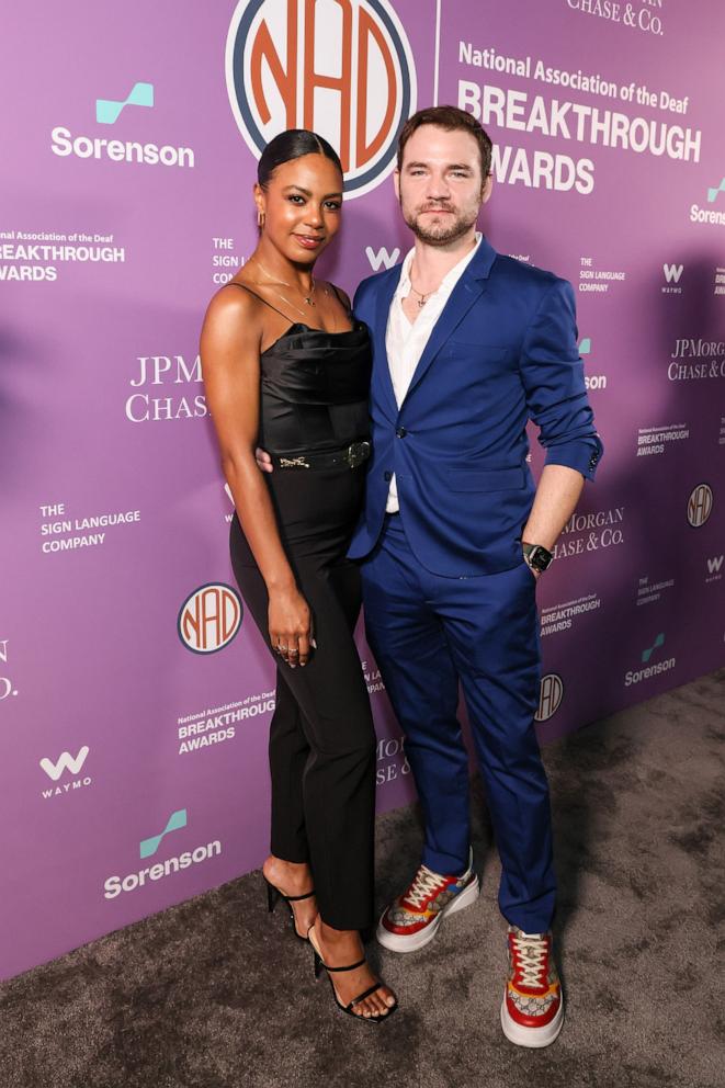 PHOTO: In this Oct. 25, 2023, file photo, Britt Stewart and Daniel Durant attend the 2023 NAD Breakthrough Awards Gala presented by the National Association of the Deaf in Los Angeles.