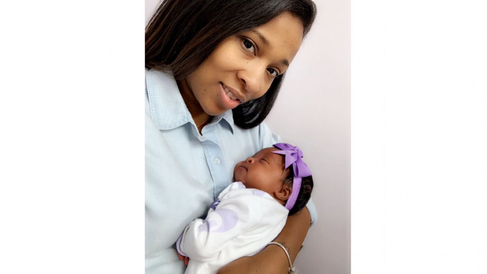 PHOTO: Brittany Little, of Hickory, North Carolina, holds her daughter Nova, born Nov. 8, 2019.