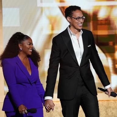 PHOTO: Cherelle Griner and Brittney Griner appear on stage at the 54th NAACP Image Awards, Feb. 25, 2023, in Pasadena, Calif. 