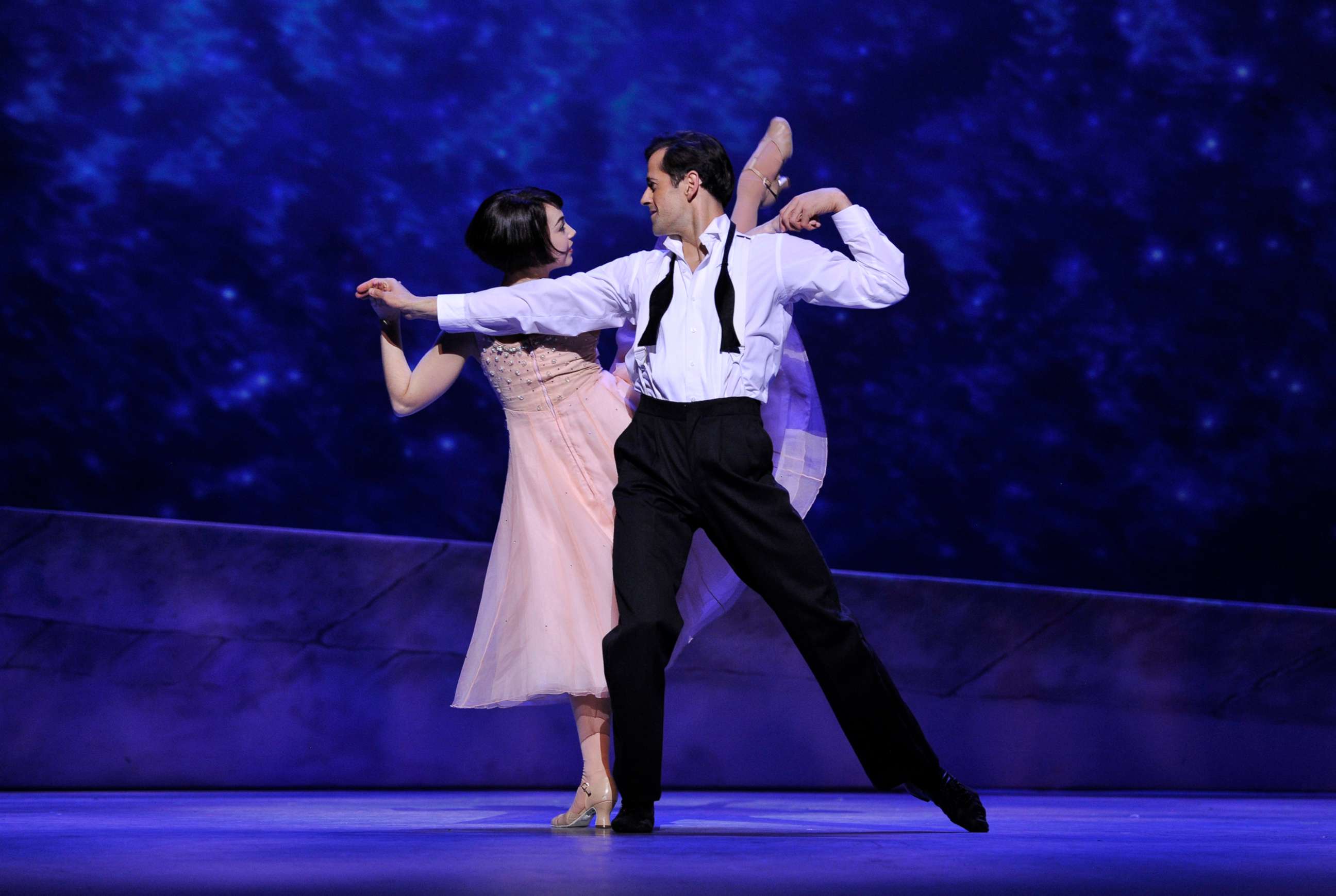 PHOTO: Robert Fairchild as Jerry Mulligan and Leanne Cope as Lise Dassin in An American in Paris choreographed and directed by Christopher Wheeldon at The Dominion Theatre on March 14, 2017 in London.