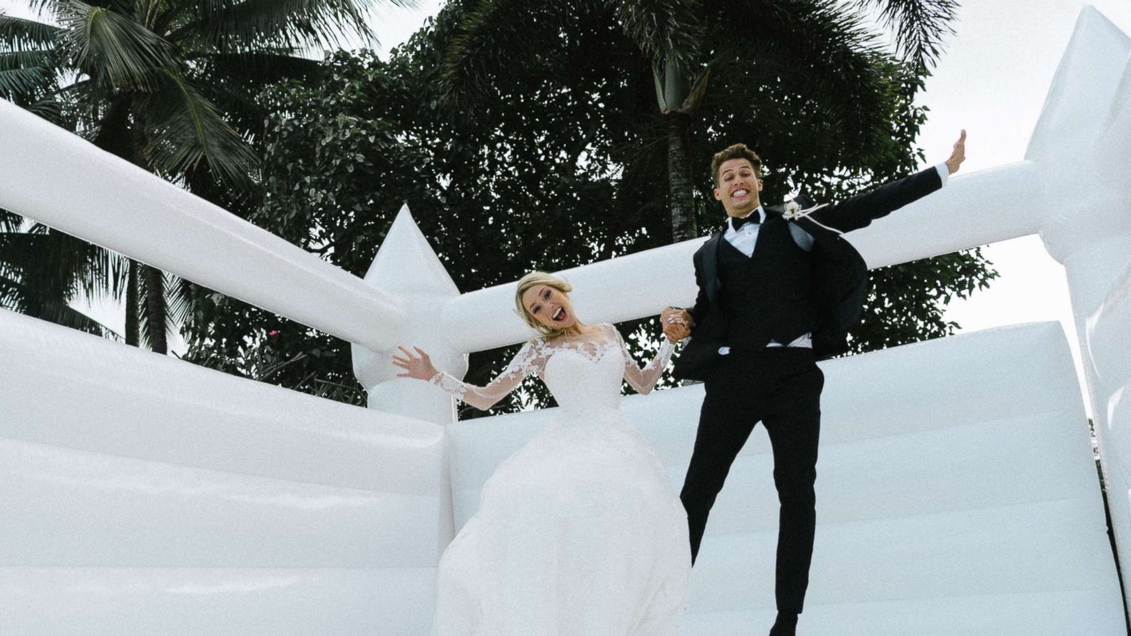 PHOTO: Adalynn and Flo Toma had a bouncy house at their wedding.