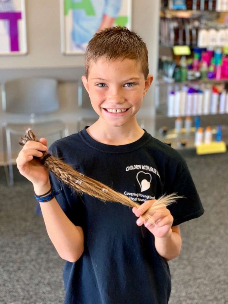 9 year old boy grew his hair for 2 years and donated it to kids in