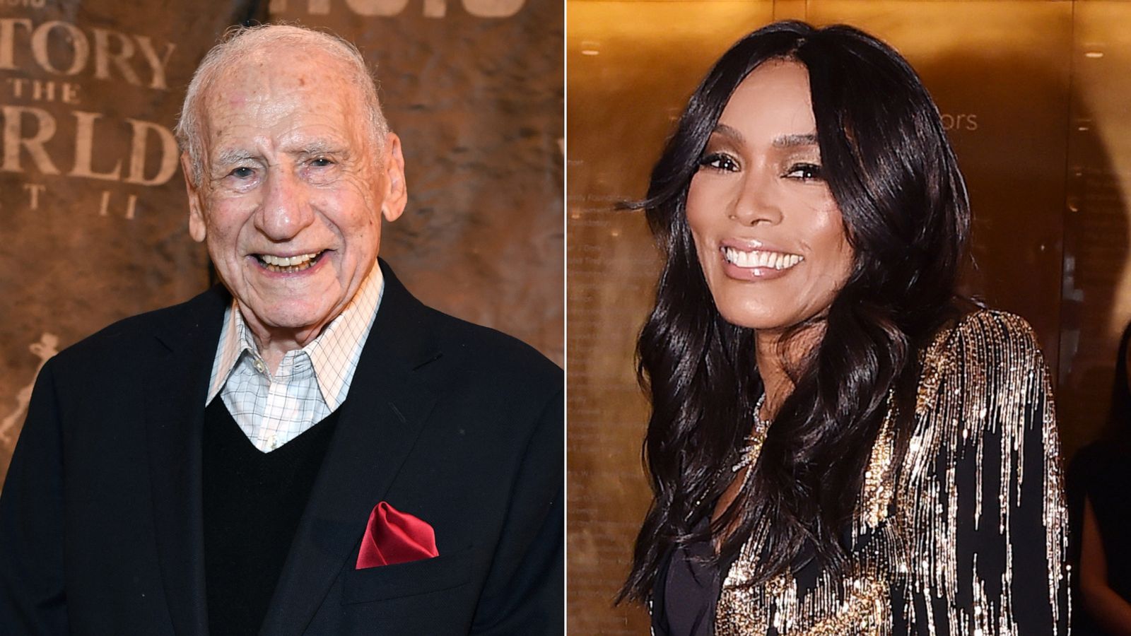 PHOTO: Mel Brooks, left and Angela Basset, right.