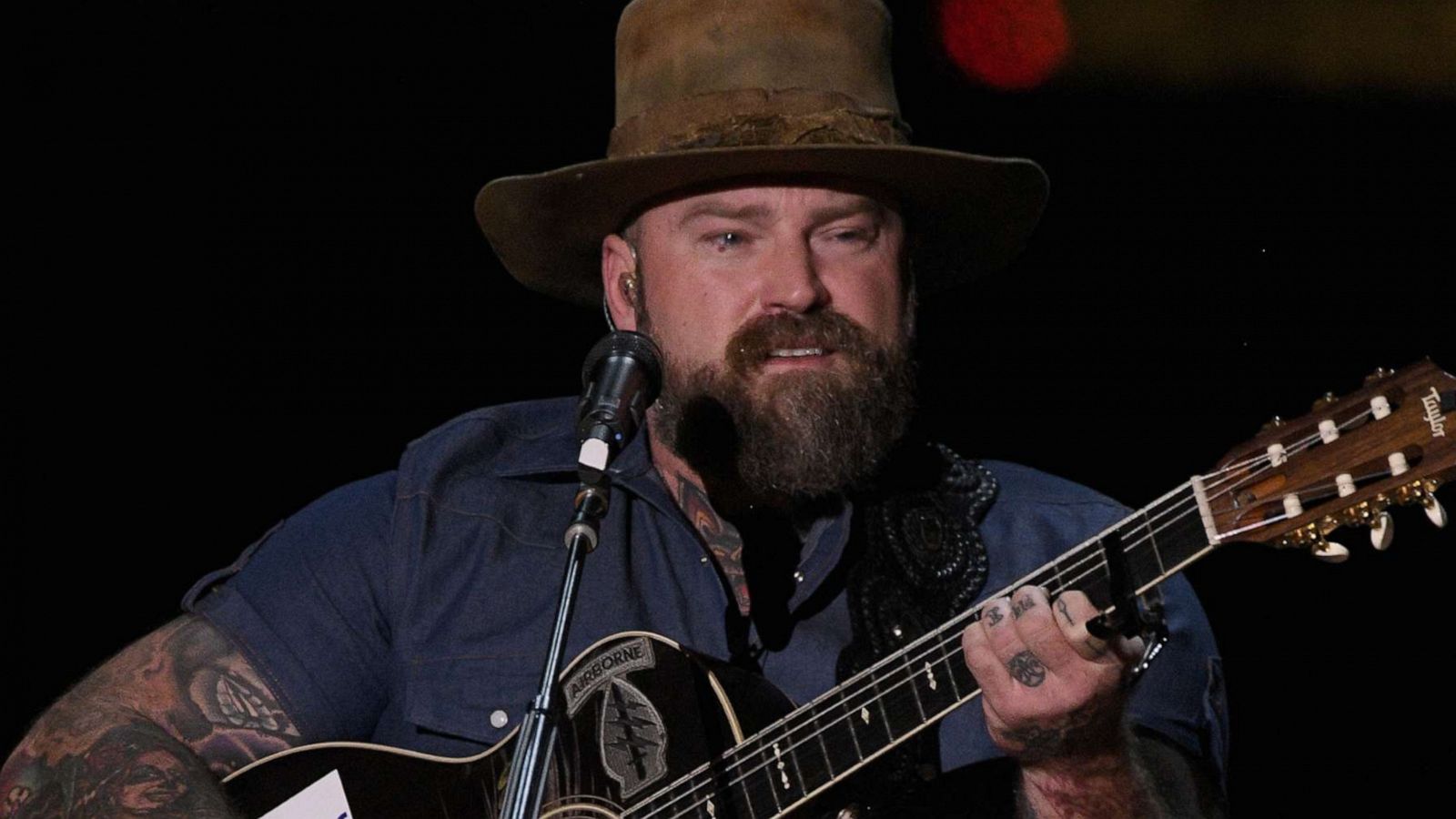 PHOTO: Zac Brown performs onstage during the 'Stars and Strings' 9/11 Benefit at Pier 17, Sept. 11, 2021, in New York.