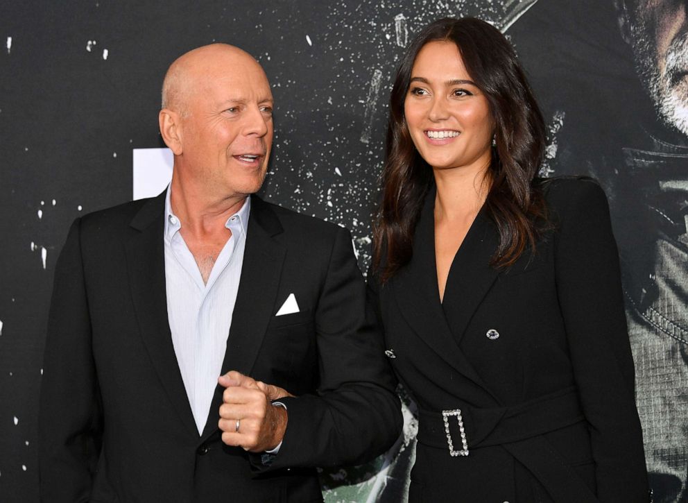 PHOTO: Bruce Willis and Emma Heming attend the "Glass" NY Premiere at SVA Theater, Jan. 15, 2019, in New York.