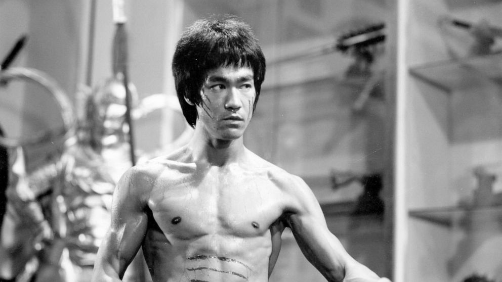 PHOTO: Actor and martial artist Bruce Lee poses for a Warner Bros publicity still for the film 'Enter the Dragon' in 1973 in Hong Kong.