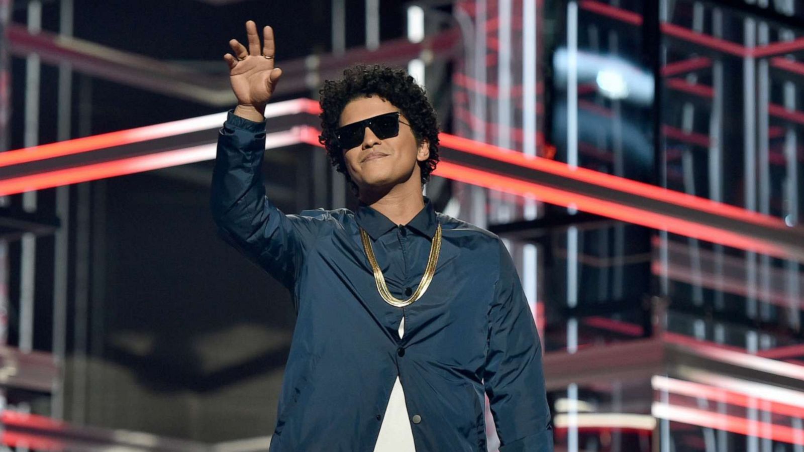 PHOTO: Recording artist Bruno Mars speaks onstage at the 2018 Billboard Music Awards at MGM Grand Garden Arena on May 20, 2018 in Las Vegas, Nevada.