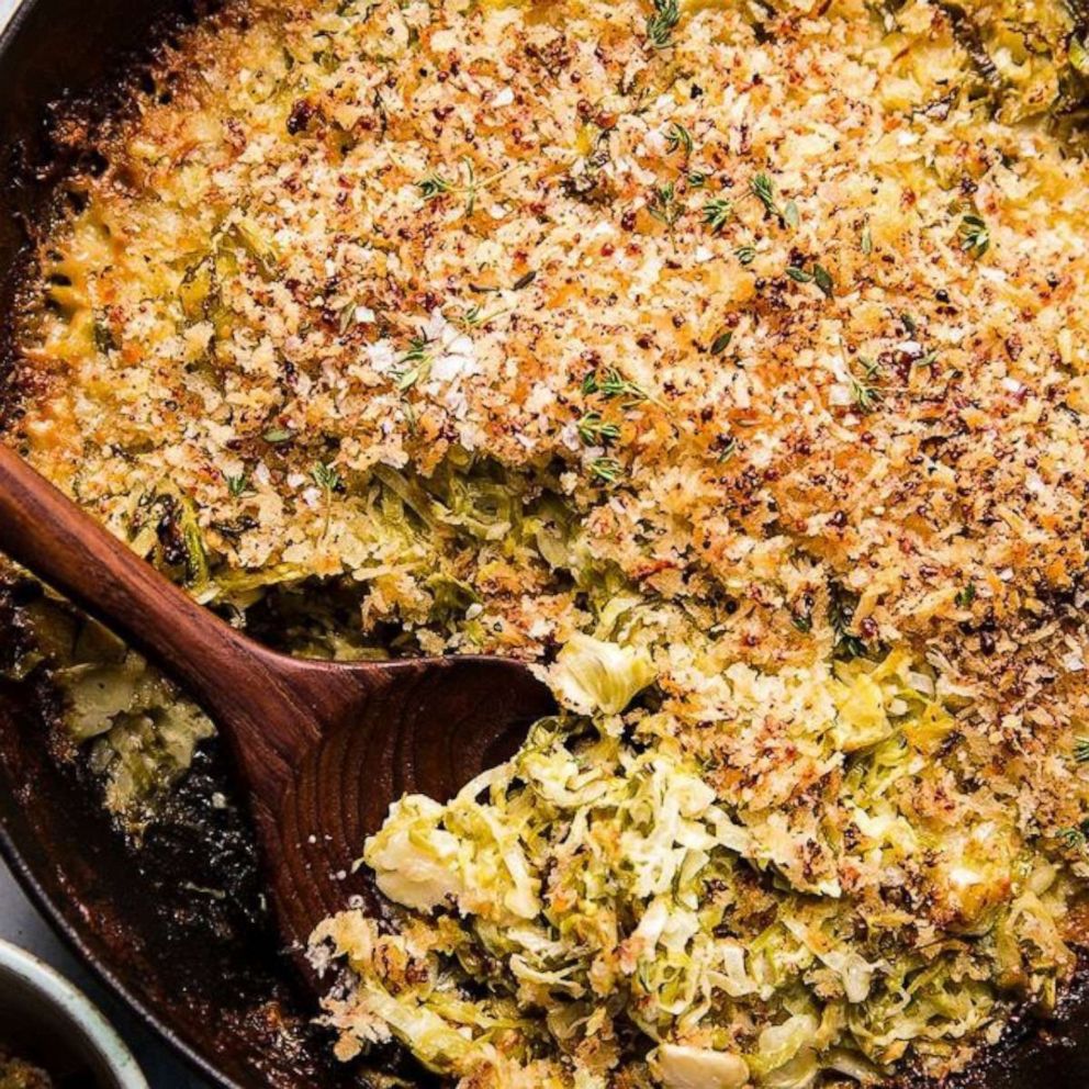 PHOTO: Crispy Brussels sprouts au gratin.