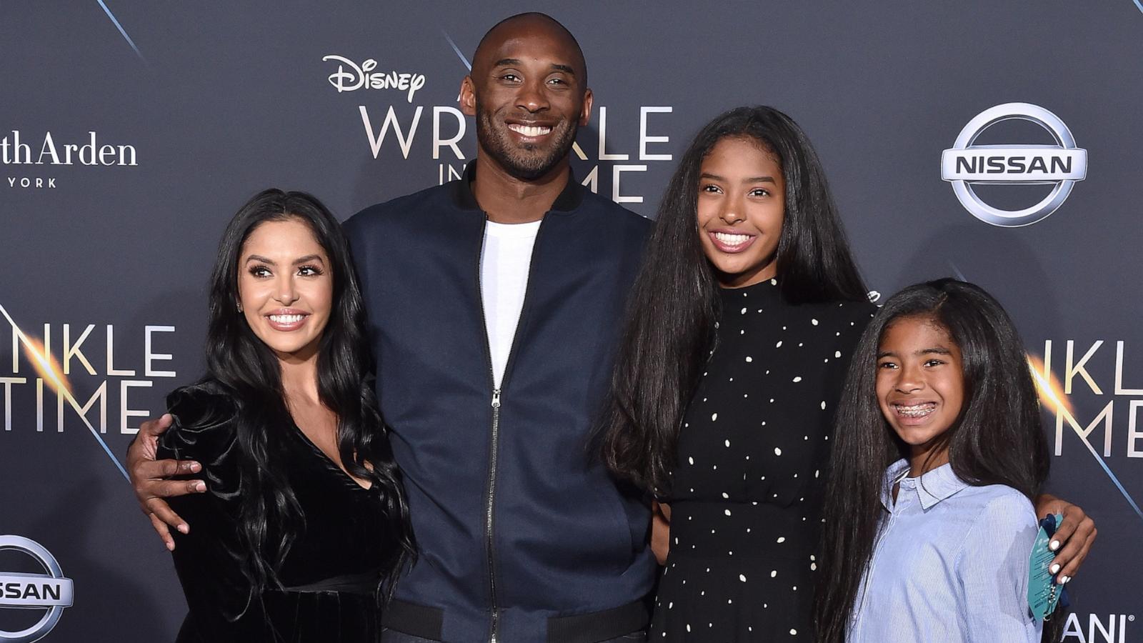 PHOTO: Vanessa Laine Bryant, former NBA player Kobe Bryant, Natalia Diamante Bryant and Gianna Maria-Onore Bryant arrive at the premiere of Disney's 'A Wrinkle In Time' at El Capitan Theatre on February 26, 2018 in Los Angeles.