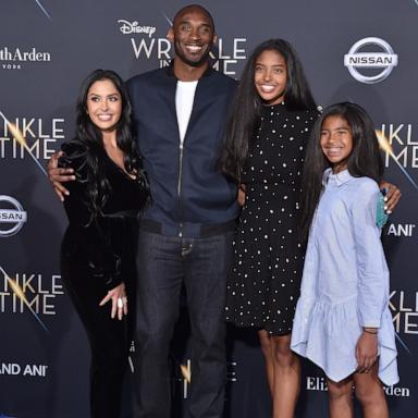 PHOTO: Vanessa Laine Bryant, former NBA player Kobe Bryant, Natalia Diamante Bryant and Gianna Maria-Onore Bryant arrive at the premiere of Disney's 'A Wrinkle In Time' at El Capitan Theatre on February 26, 2018 in Los Angeles.