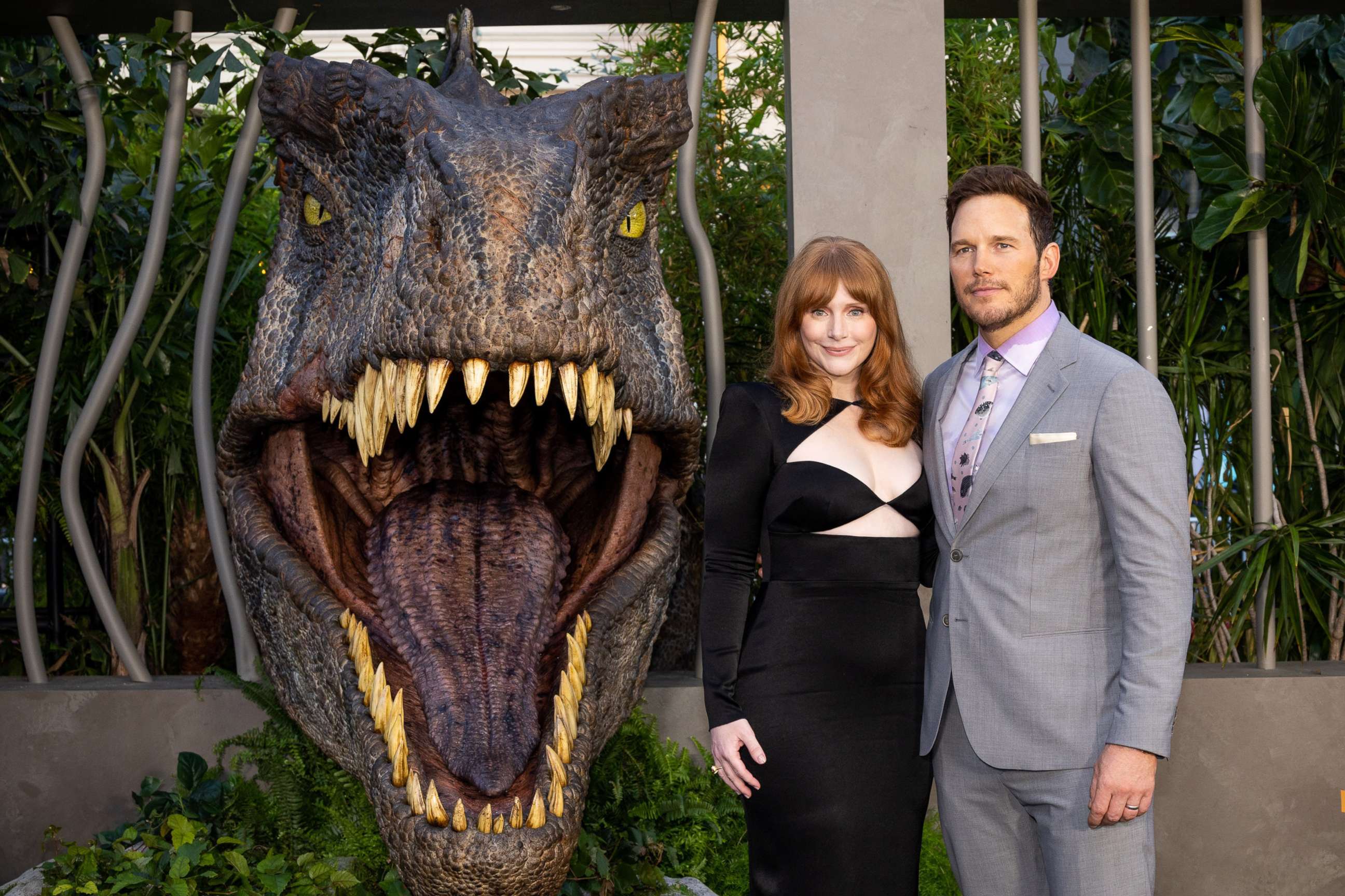 PHOTO: Bryce Dallas Howard and Chris Pratt attend the premiere of 'Jurassic World Dominion' in Los Angeles, June 06, 2022.