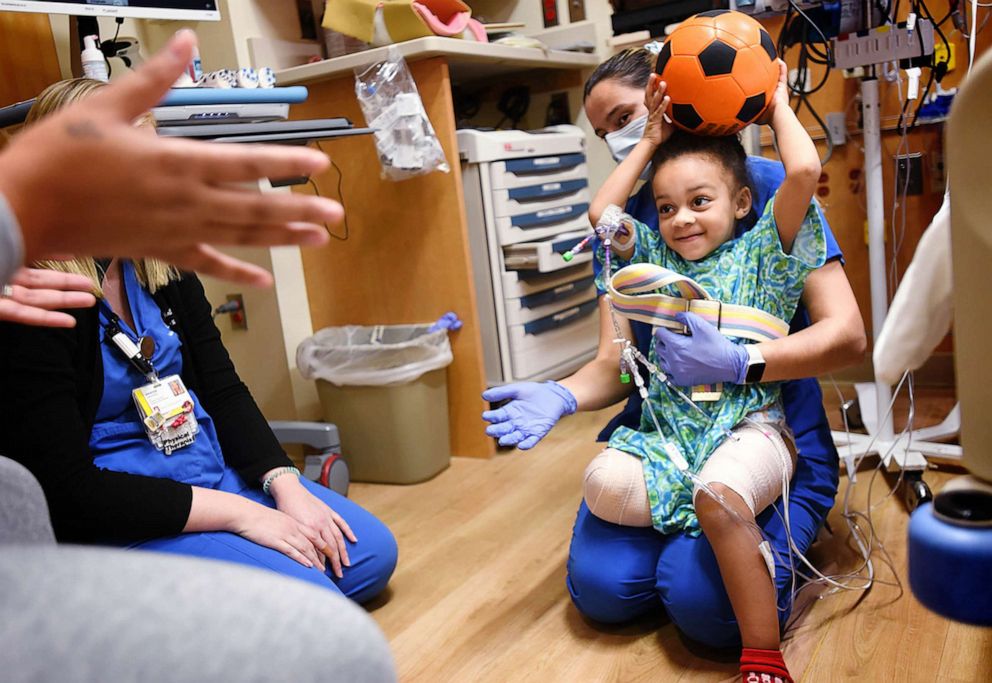 PHOTO: Bryson Crenshaw, 4, underwent a leg amputation at the Riley Hospital for Children at Indiana University Health.