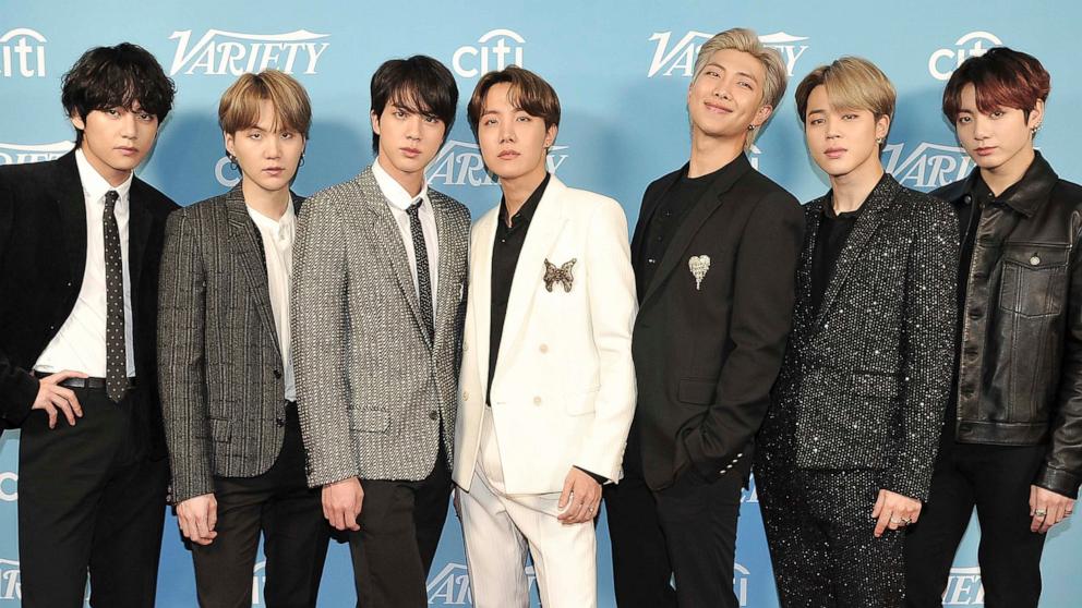 PHOTO: In this Dec. 7, 2019, file photo, Korean pop band BTS appears at the 2019 Variety's Hitmakers Brunch in West Hollywood, Calif.