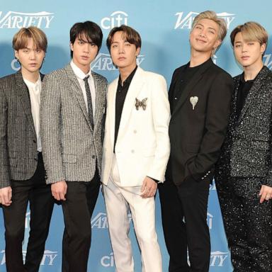 PHOTO: In this Dec. 7, 2019, file photo, Korean pop band BTS appears at the 2019 Variety's Hitmakers Brunch in West Hollywood, Calif.