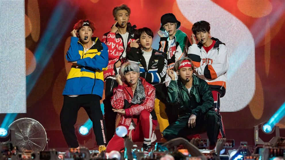 PHOTO: BTS are seen on "Jimmy Kimmel Live" on Nov. 15, 2017, in Los Angeles.