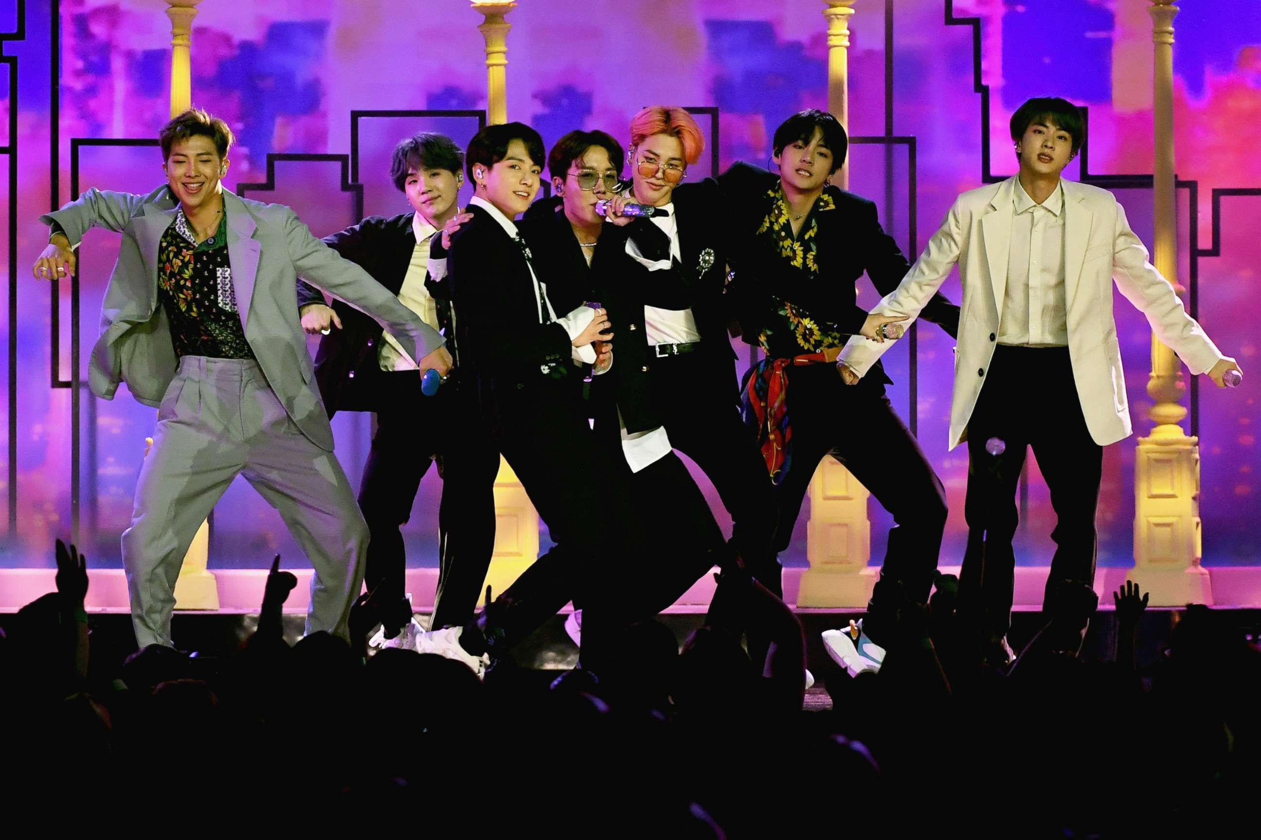 PHOTO: BTS perform onstage during the 2019 Billboard Music Awards at MGM Grand Garden Arena, May 1, 2019, in Las Vegas.