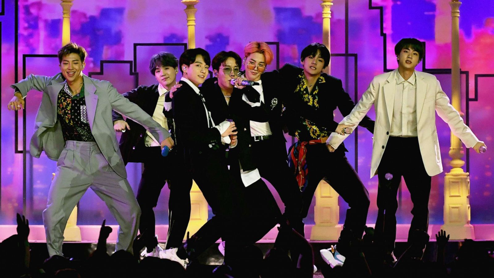 PHOTO: BTS perform onstage during the 2019 Billboard Music Awards at MGM Grand Garden Arena, May 1, 2019, in Las Vegas.