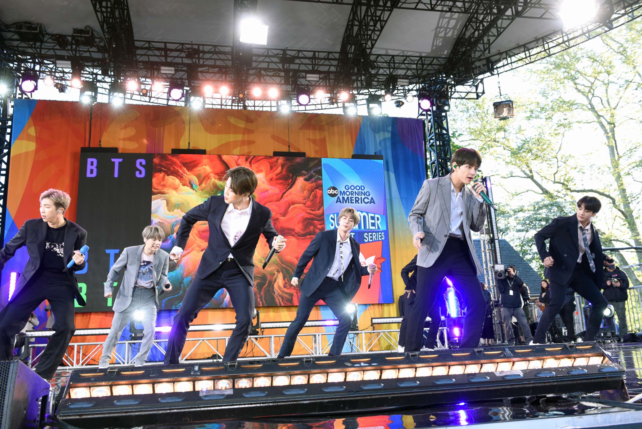 PHOTO: BTS kicked off the "Good Morning America" 2019 Summer Concert Series in Central Park on May 25, 2019.
