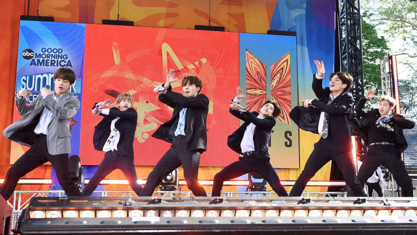 PHOTO: BTS kicked off the "Good Morning America" 2019 Summer Concert Series in Central Park on May 25, 2019.