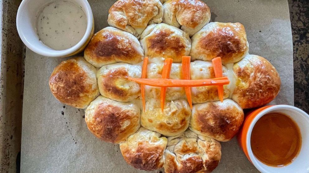 PHOTO: Buffalo chicken stuffed biscuits for football season.