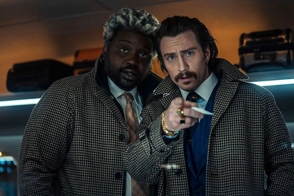 PHOTO: Bryan Tyree Henry and Aaron Taylor-Johnson in a scene from the movie, "Bullet Train."