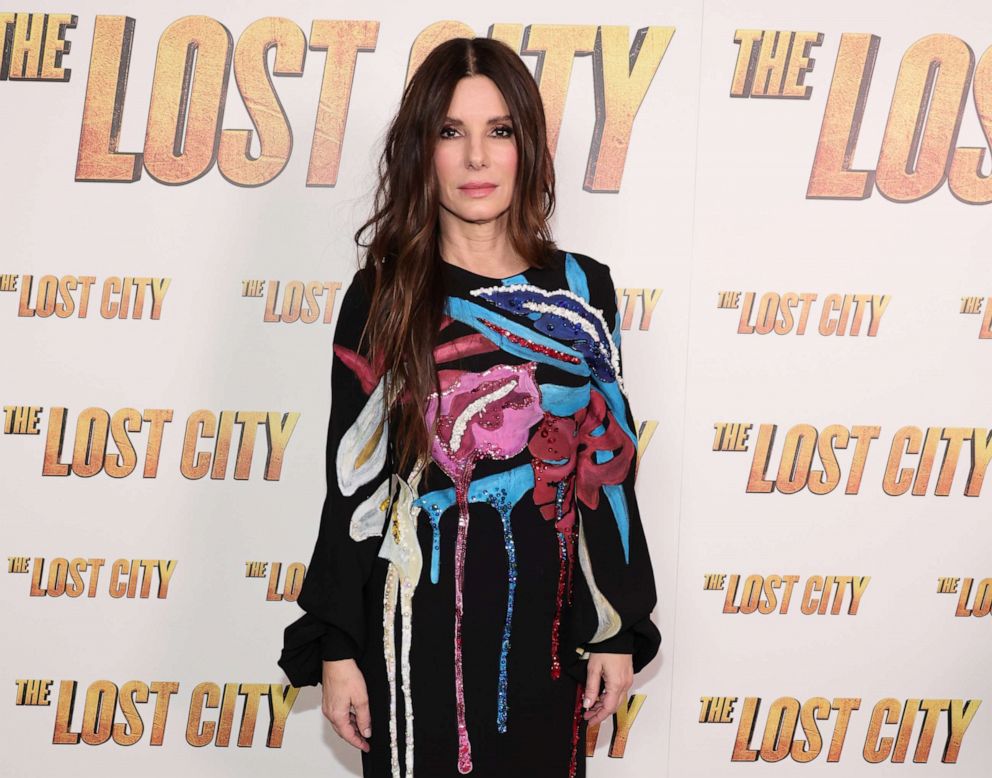 PHOTO: Sandra Bullock attends a screening of "The Lost City" at the Whitby Hotel on March 14, 2022 in New York City.