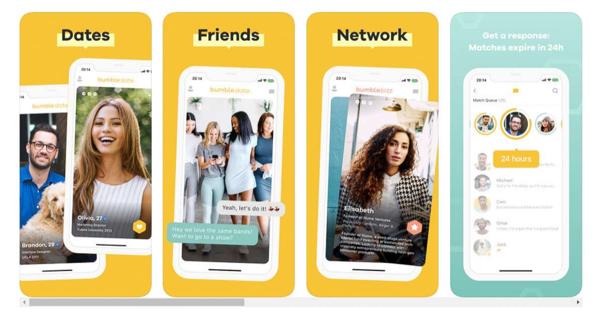 PHOTO: The makers of Bumble say that their app," brings dating, friend-finding, and career-building into a single social networking platform."