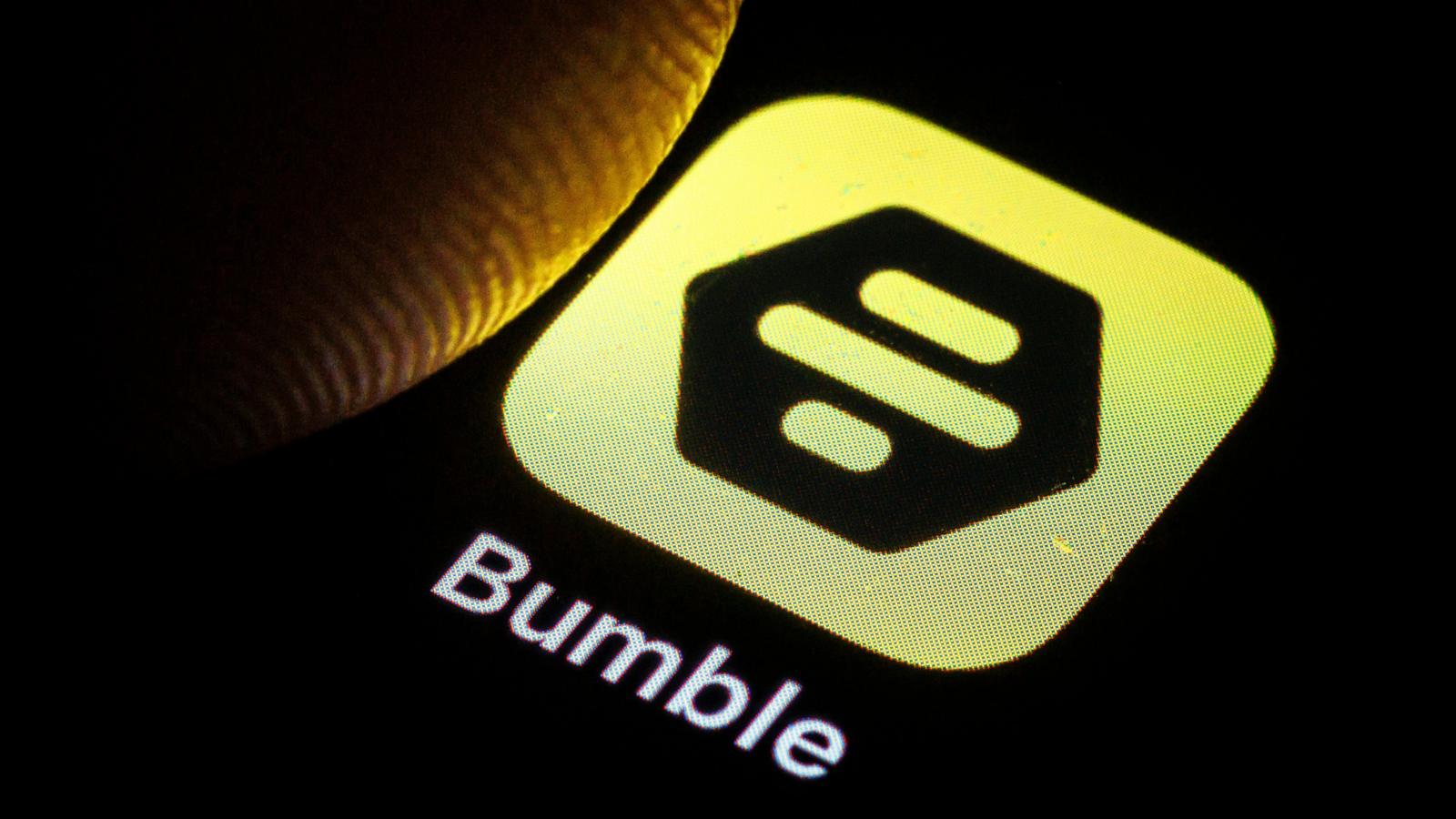 PHOTO: In this photo illustration the App of Bumble is displayed on a smartphone, Dec. 10, 2025.