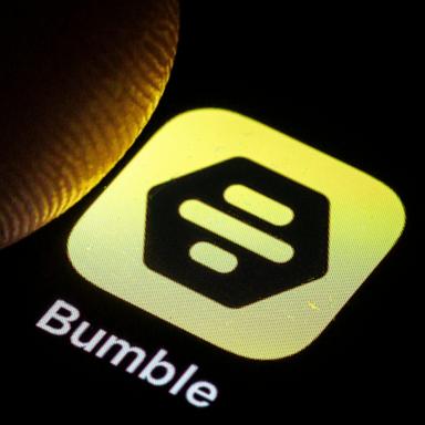 PHOTO: In this photo illustration the App of Bumble is displayed on a smartphone, Dec. 10, 2025. 