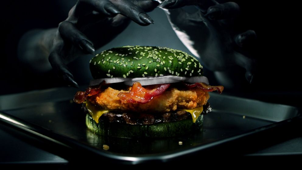 Burger King Says New Halloween Nightmare Burger With Green Bun Is Truly Nightmare Inducing Abc News