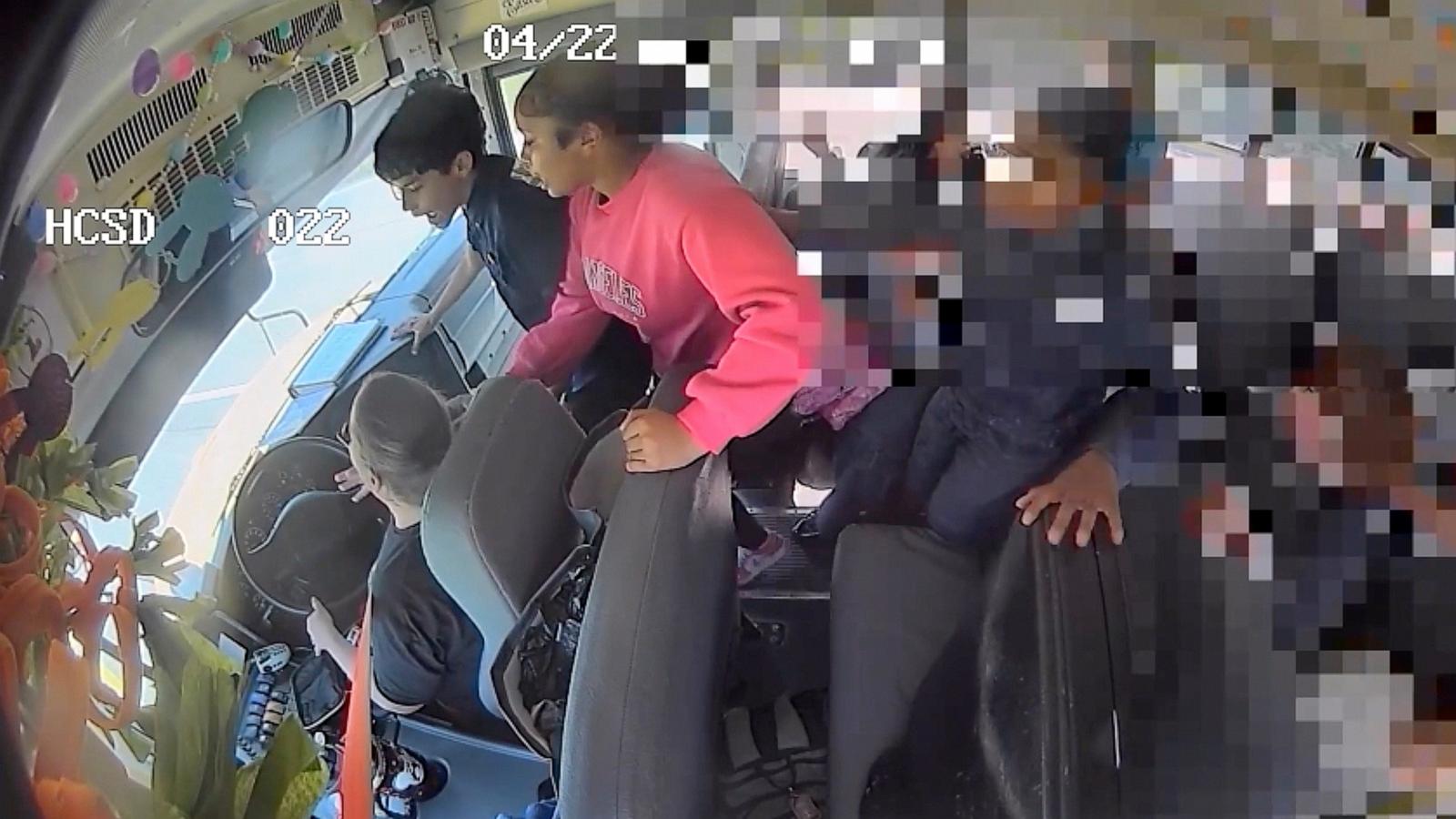 PHOTO: Five Hancock middle school students jumped into action when their school bus driver lost consciousness while driving.