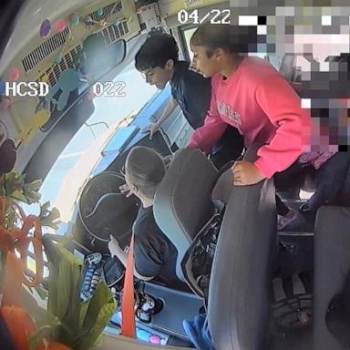 PHOTO: Five Hancock middle school students jumped into action when their school bus driver lost consciousness while driving.