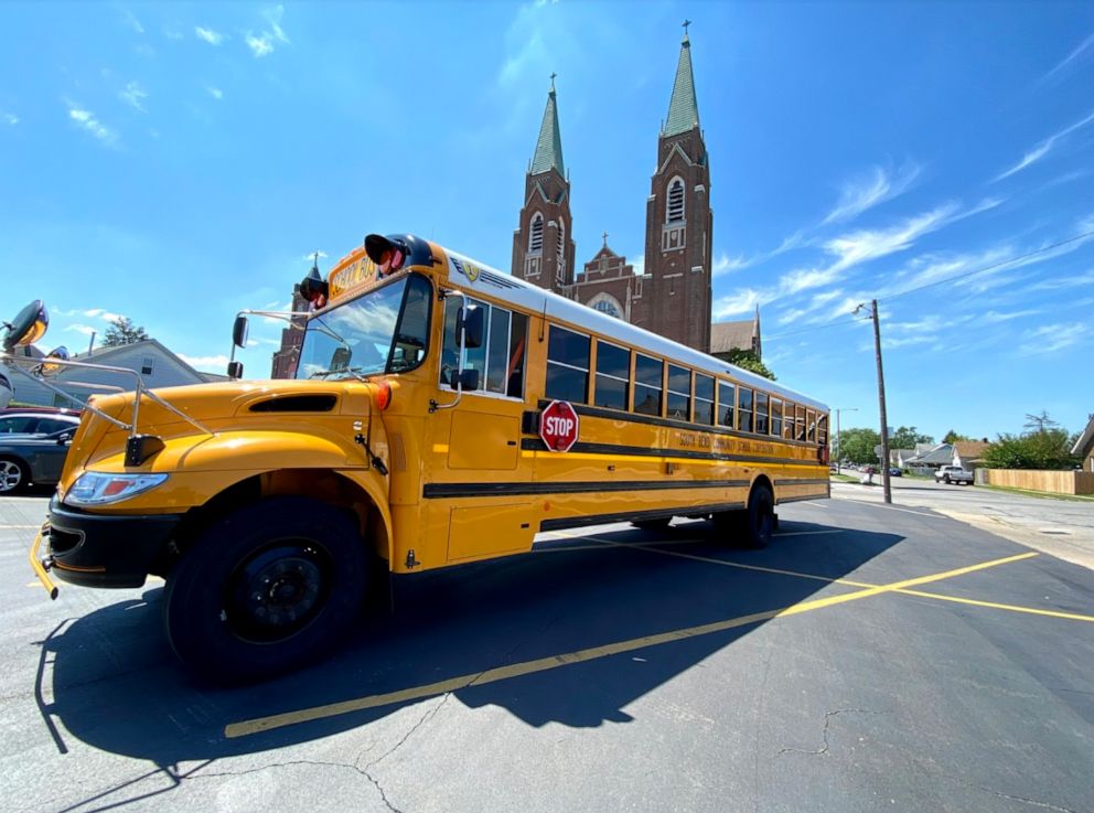 PHOTO: South Bend Community School Corporation deployed 35 buses equipped with Wi-Fi to deliver internet service to students around the city who do not have access.