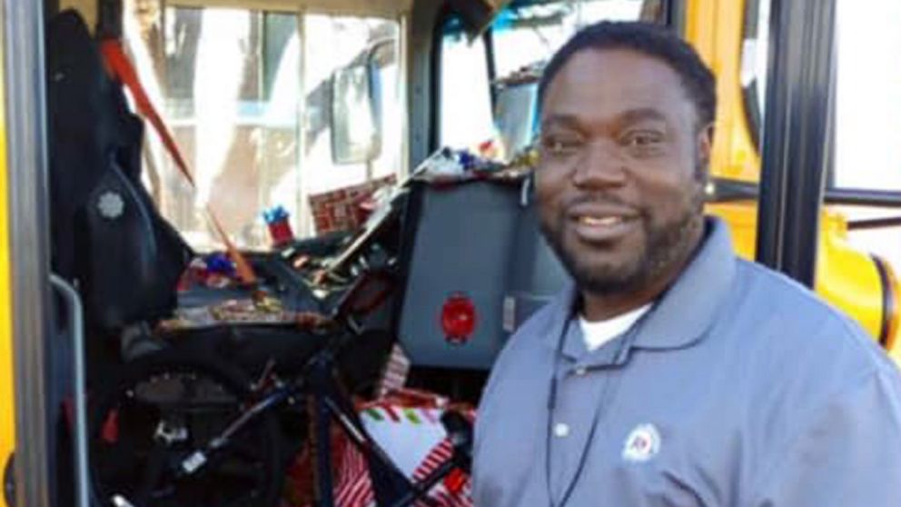 Curtis Jenkins, a bus driver for Lake Highlands Elementary school in Dallas, is pictured in a photo shared on the school's Facebook page on Dec. 22, 2018.