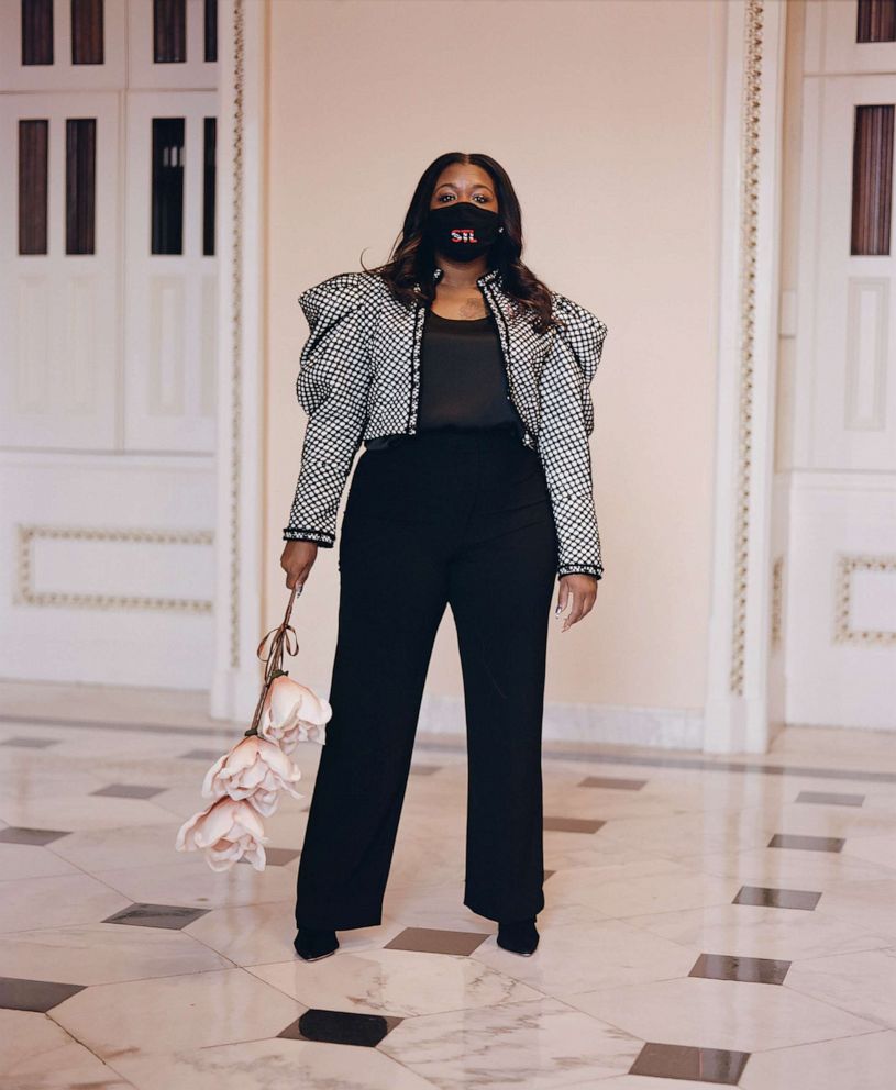 PHOTO: Rep. Cori Bush, D-Missouri, is photographed inside the U.S. Capitol Building on April 1, 2021.