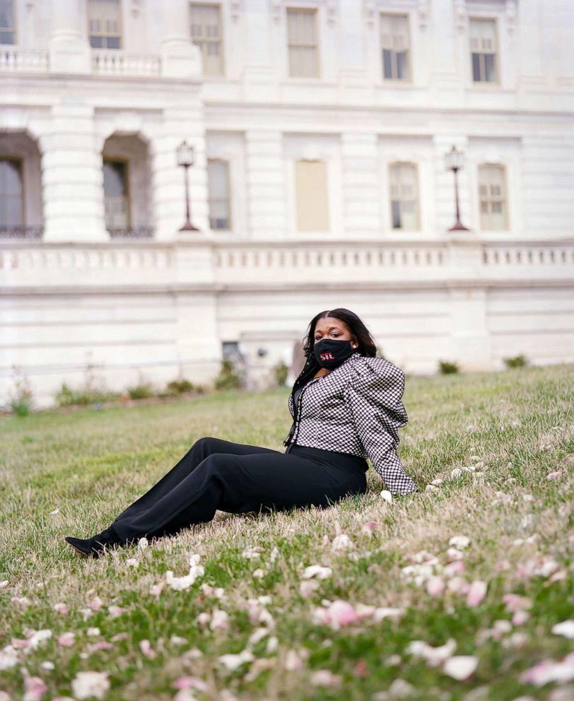 PHOTO: Rep. Cori Bush, D-Missouri, is photographed outside the U.S. Capitol Building on April 1, 2021.