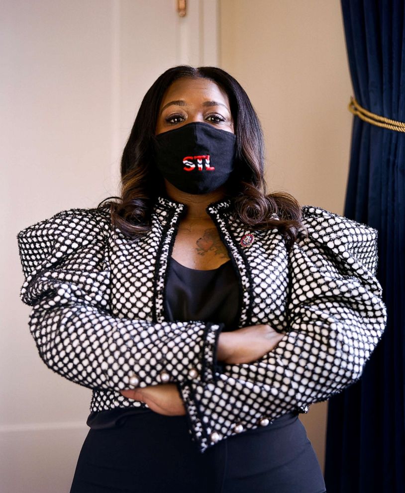 PHOTO: Rep. Cori Bush, D-Missouri, is photographed inside the U.S. Capitol Building on April 1, 2021.