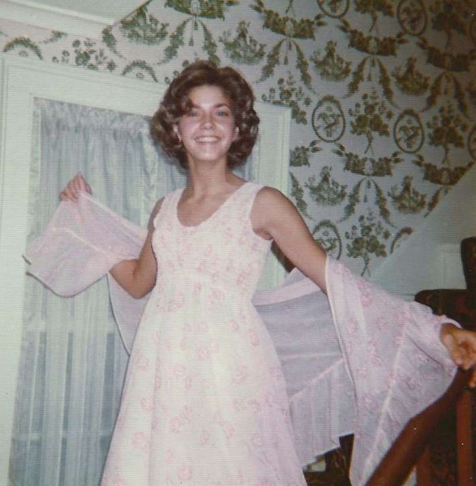 PHOTO: Candace Bushnell poses for a photo before her junior high school prom.