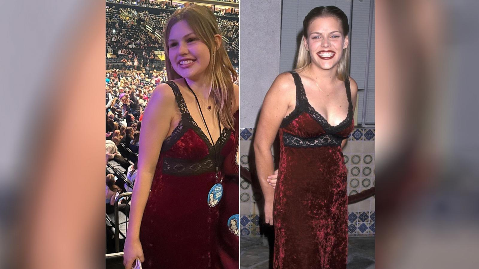 PHOTO: In a photo posted to her Instgagram, Busy Philipps shares a picture of her daughter Birdie wearing Busy's dress from the 90's to an Olivia Rodrigo concert.