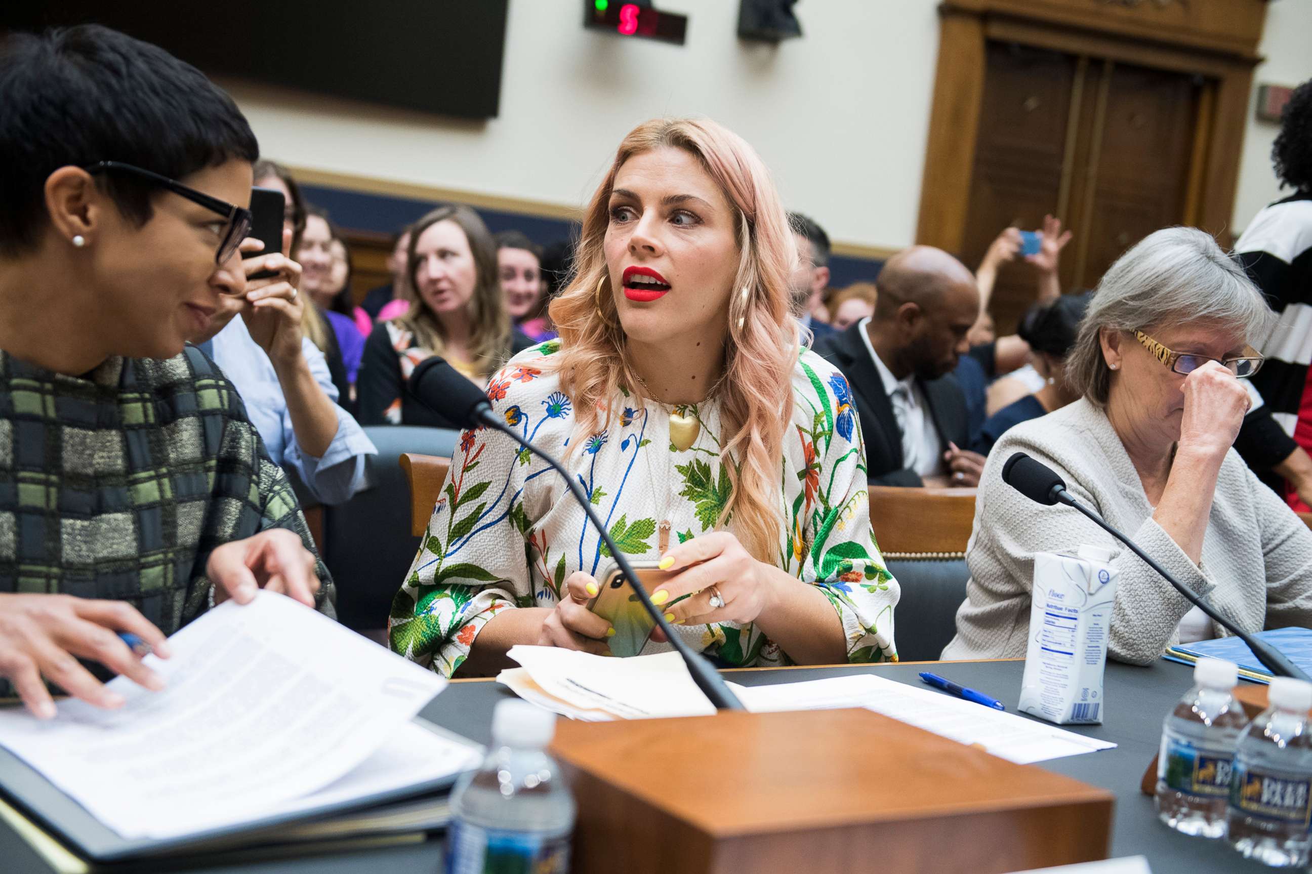 PHOTO: Busy Philipps prepares to testify in front of a House Judiciary Subcommittee on June 4, 2019.