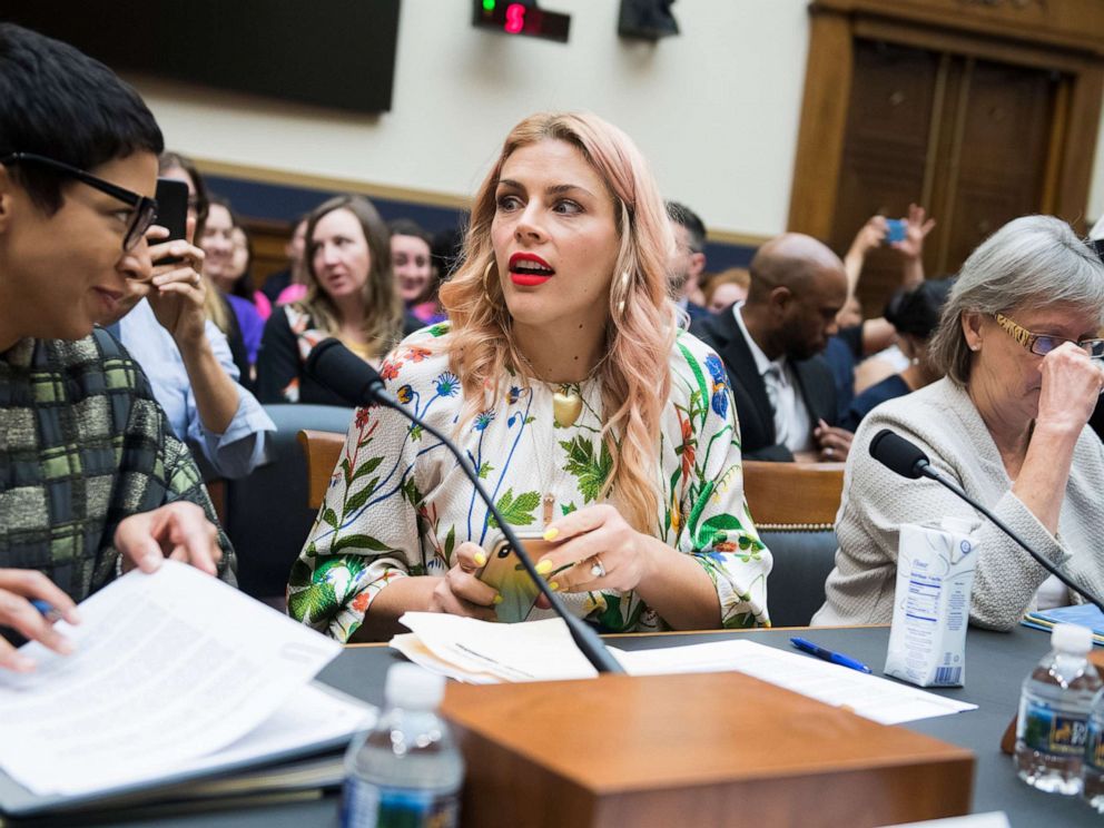 PHOTO: Busy Philipps prepares to testify in front of a House Judiciary Subcommittee on June 4, 2019.