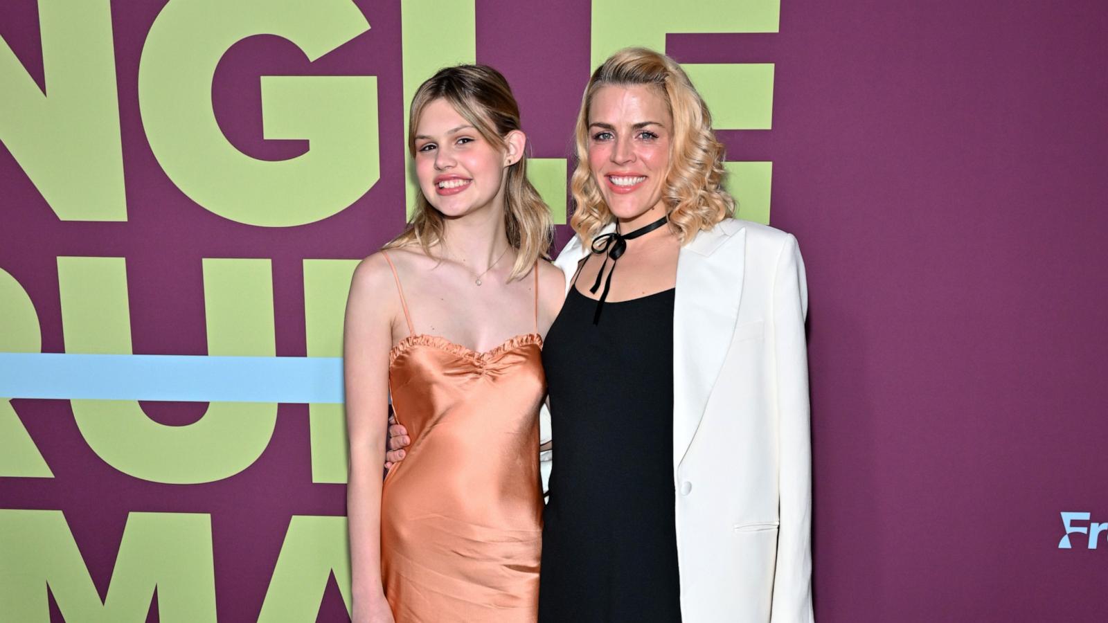 PHOTO: Birdie Leigh Silverstein and Busy Philipps attend Freeform's "Single Drunk Female" Season 2 Premiere at Midnight Theatre on April 11, 2023 in New York City.